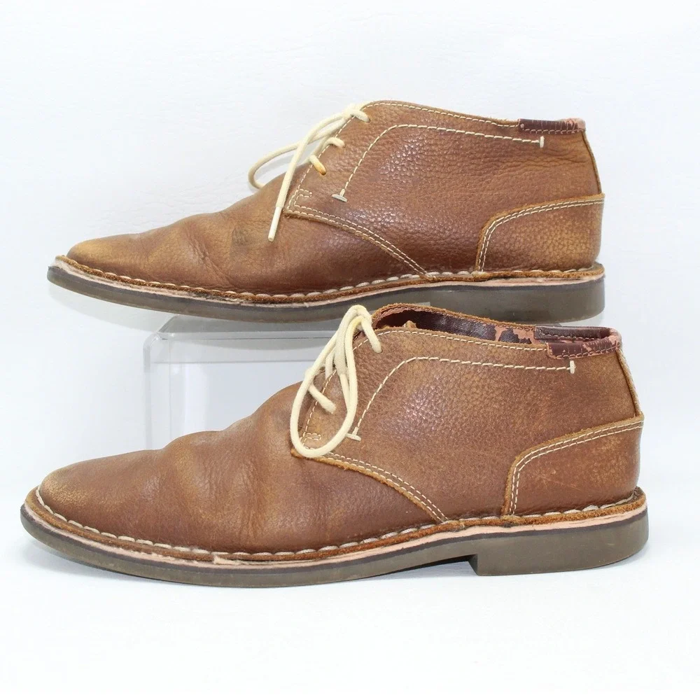 Kenneth Cole Reaction Desert Wind Mens 8.5 M‎ Tan Leather Chukka Boots Brown
